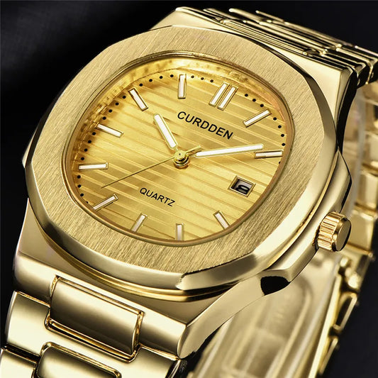 Montre Homme Big Brand CURDDEN Men Watches Fashion Casual Alloy Band Date Gifts Quartz Watch Relogio Masculino Reloj Hombre 2026