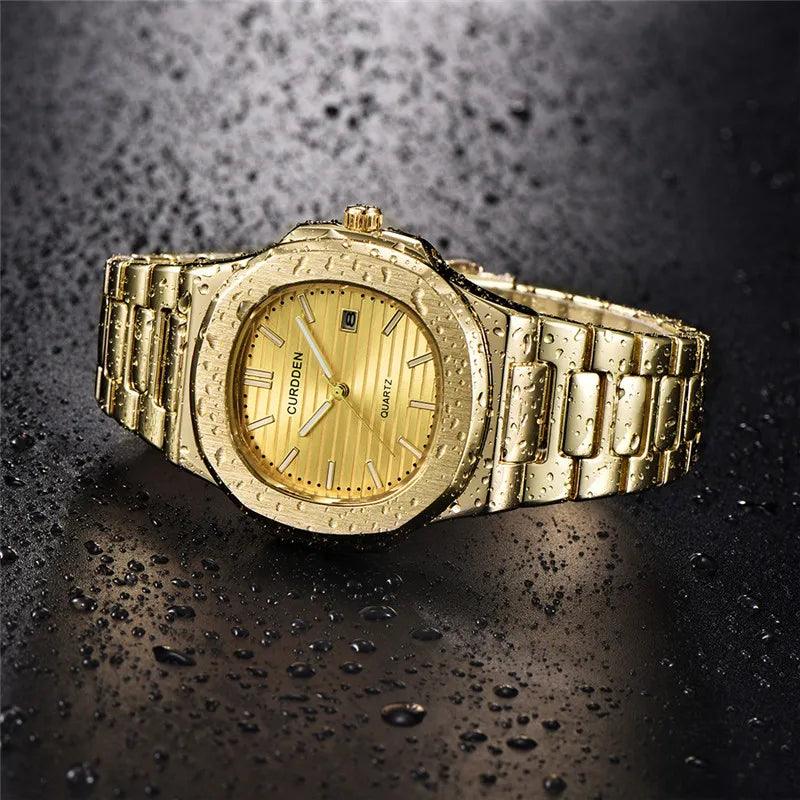 Montre Homme Big Brand CURDDEN Men Watches Fashion Casual Alloy Band Date Gifts Quartz Watch Relogio Masculino Reloj Hombre 2026